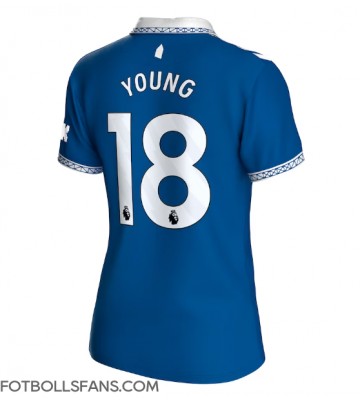 Everton Ashley Young #18 Replika Hemmatröja Damer 2023-24 Kortärmad